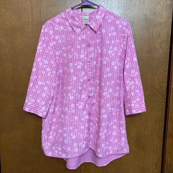 Blair Fiesta 3/4-Sleeve Side-Pocket Button-down Tunic - Picture 15 of 15